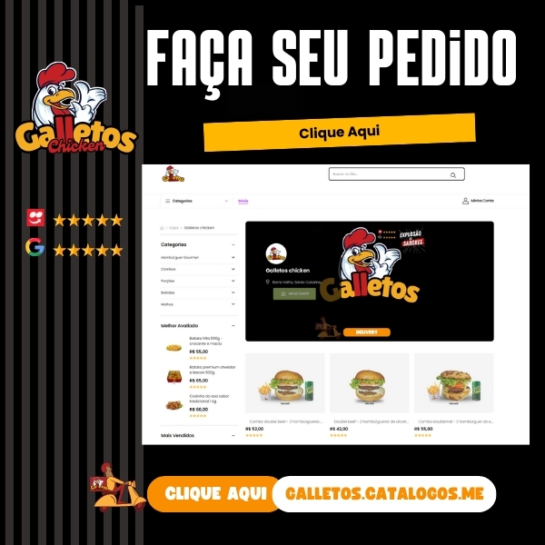 banner cardapio digital galletos chicken